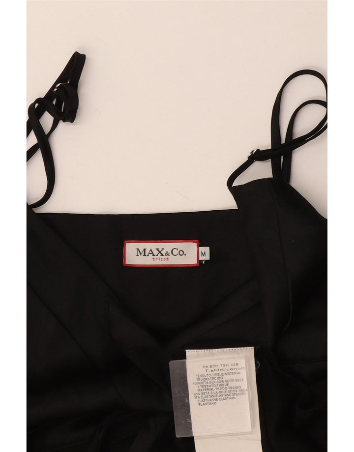 Max & Co. Dame Crop Cami Top UK 12 Medium Sort Silke