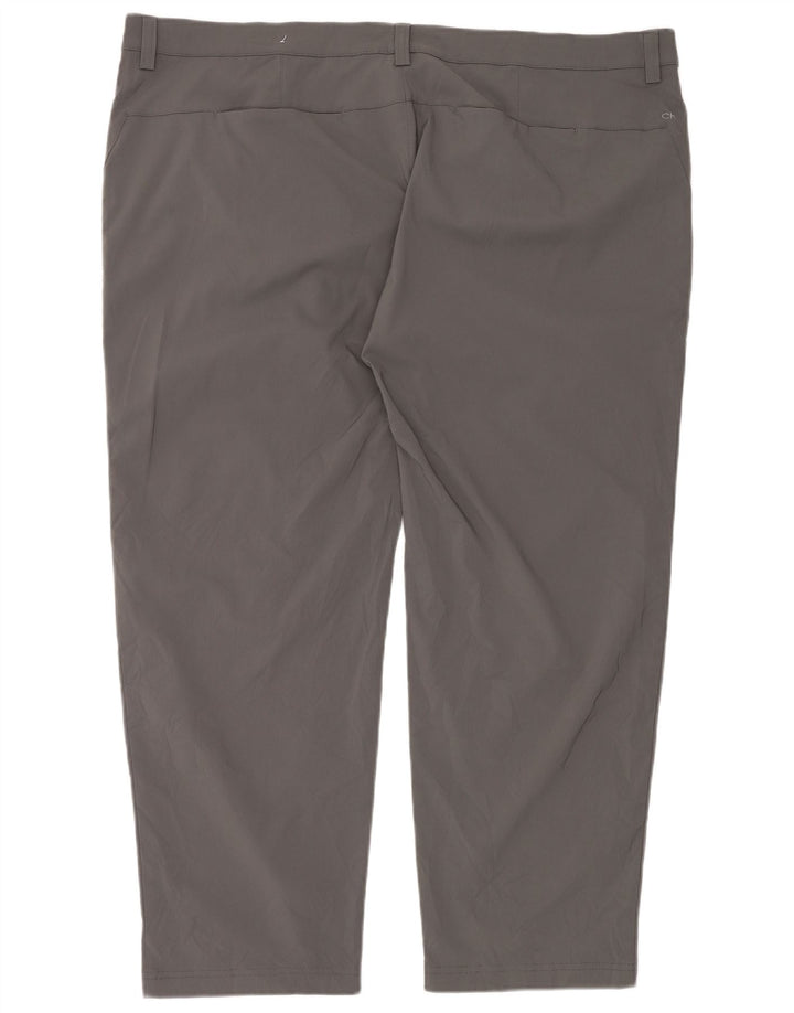 Calvin Klein Herre Golf Straight Chino Bukser W46 L29 Grå Polyester