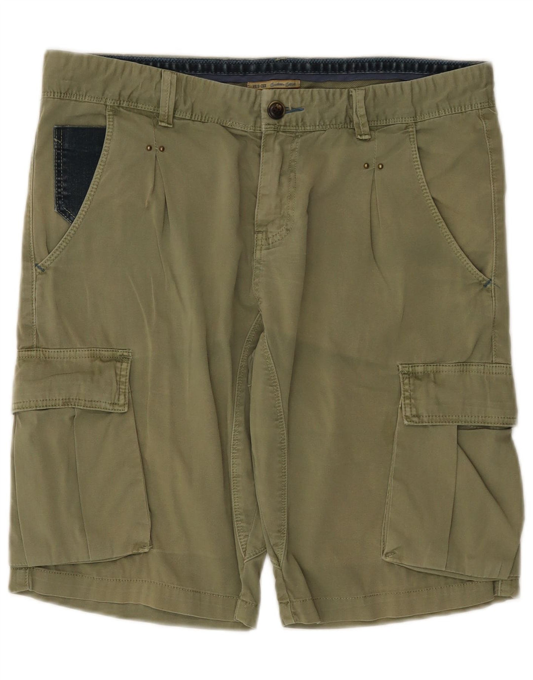 Yes Zee Herre Cargo Shorts W33 Medium Khaki Bomuld