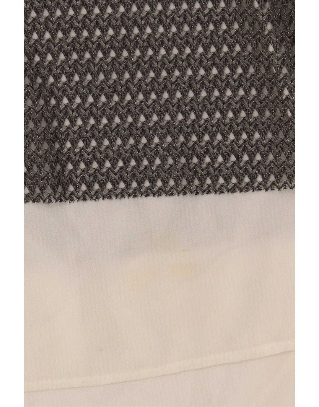 Zara Dame Sleeveless See Through Top UK 16 Large Grey Colourblock
