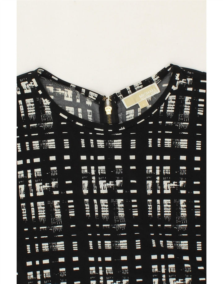 MICHAEL KORS Womens Long Sleeve Shift Dress UK 16 Large Black Geometric Vintage Michael Kors and Second-Hand Michael Kors from Messina Hembry 