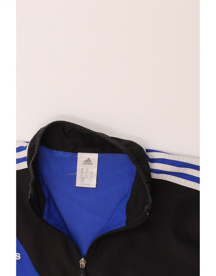 ADIDAS Mens Tracksuit Top Jacket Medium Blue Colourblock Polyester Vintage Adidas and Second-Hand Adidas from Messina Hembry 