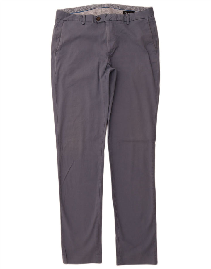 BONOBOS Herre Slim Suit Bukser W34 L36 Blå Bomuld