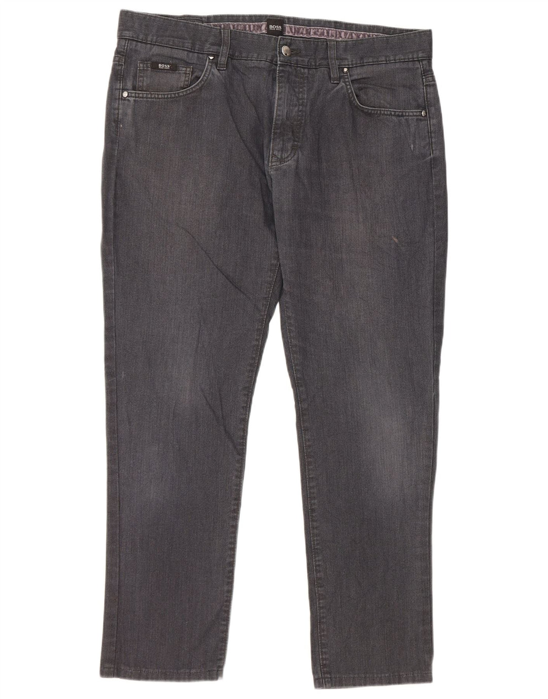 Hugo Boss Herre Tapered Jeans W34 L28 Grå Bomuld