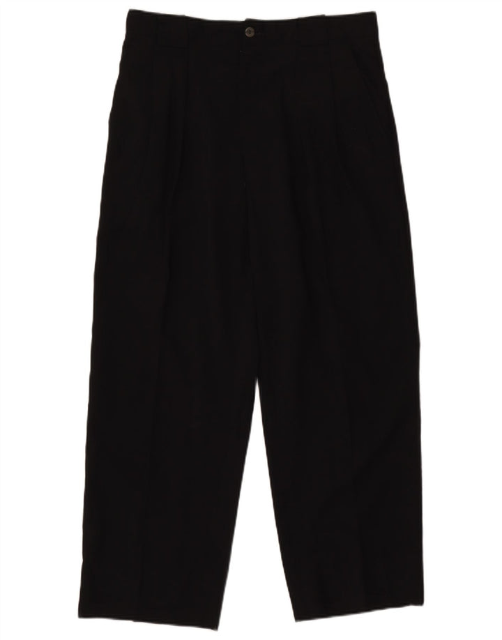 Vintage Herre Crop Suit Bukser IT 50 Large W32 L25 Sort Polyester