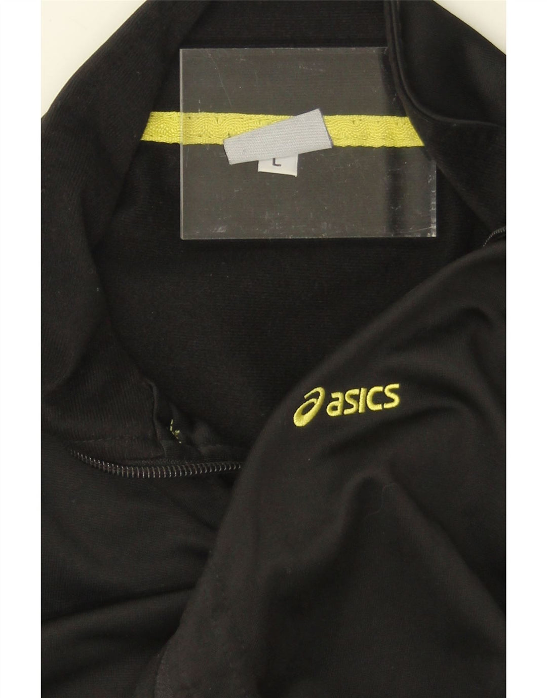 ASICS Womens Tracksuit Top Jacket UK 14 Large Black Vintage Asics and Second-Hand Asics from Messina Hembry 