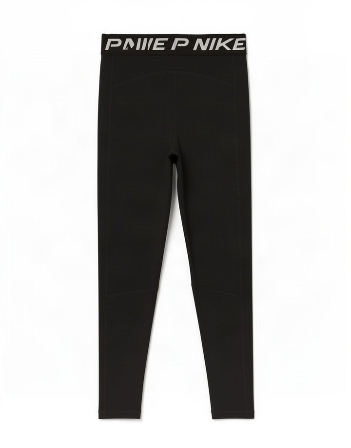 Nike Dame Dri Fit Grafiske Leggings UK 14 Medium Sort