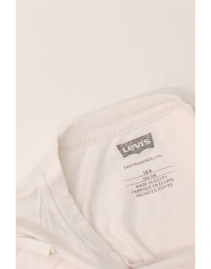Levi's Boys Grafisk T-Shirt Top 11-12 År Hvid Bomuld