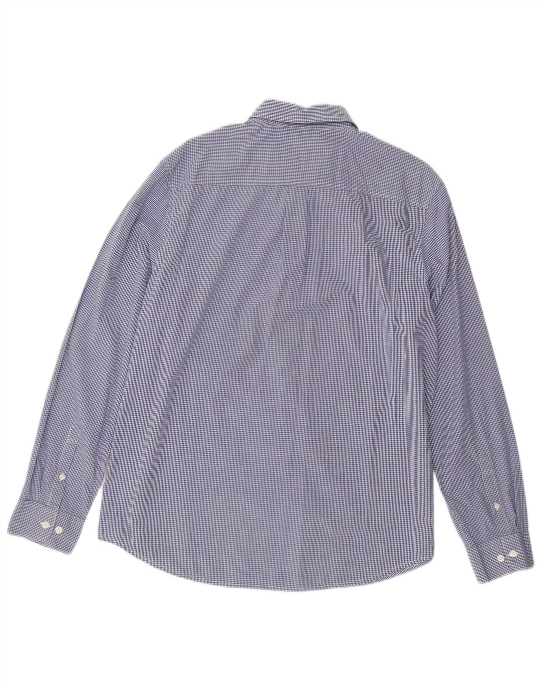 PENGUIN Mens Big & Tall Slim Fit Shirt XL Blue Gingham Cotton
