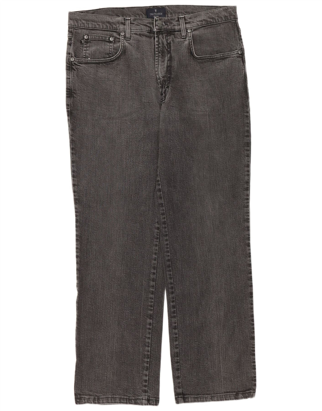 TRUSSARDI Straight jeans til mænd W36 L29 Grå bomuld