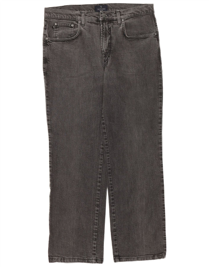 TRUSSARDI Straight jeans til mænd W36 L29 Grå bomuld