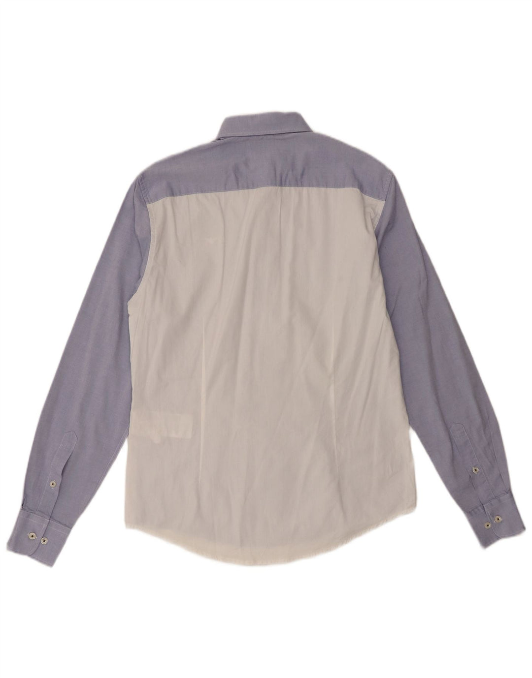 Armani Jeans Herre Custom Fit skjorte lille blå Colourblock Bomuld