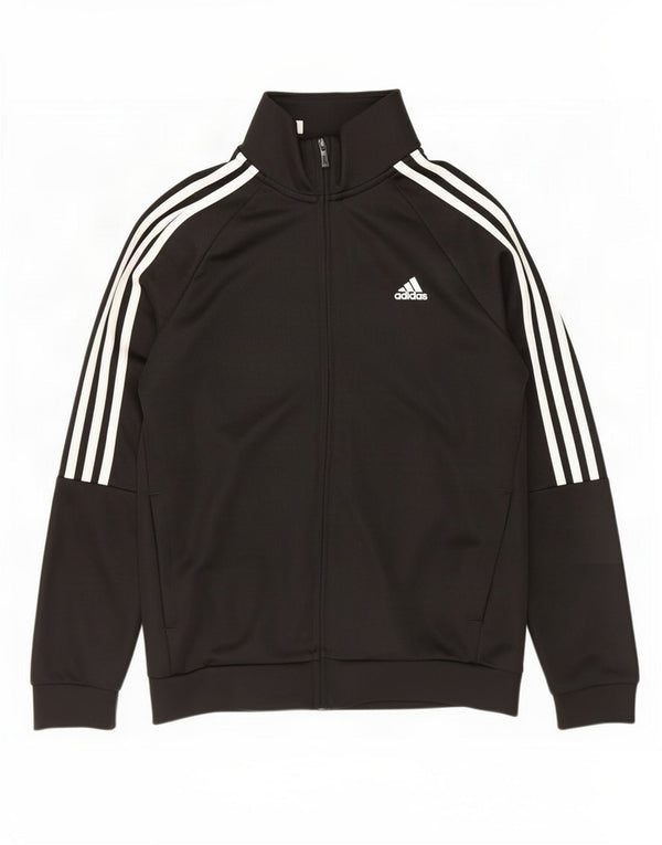 Adidas Boys Aeroready Tracksuit Topjakke 11-12 År Sort Polyester