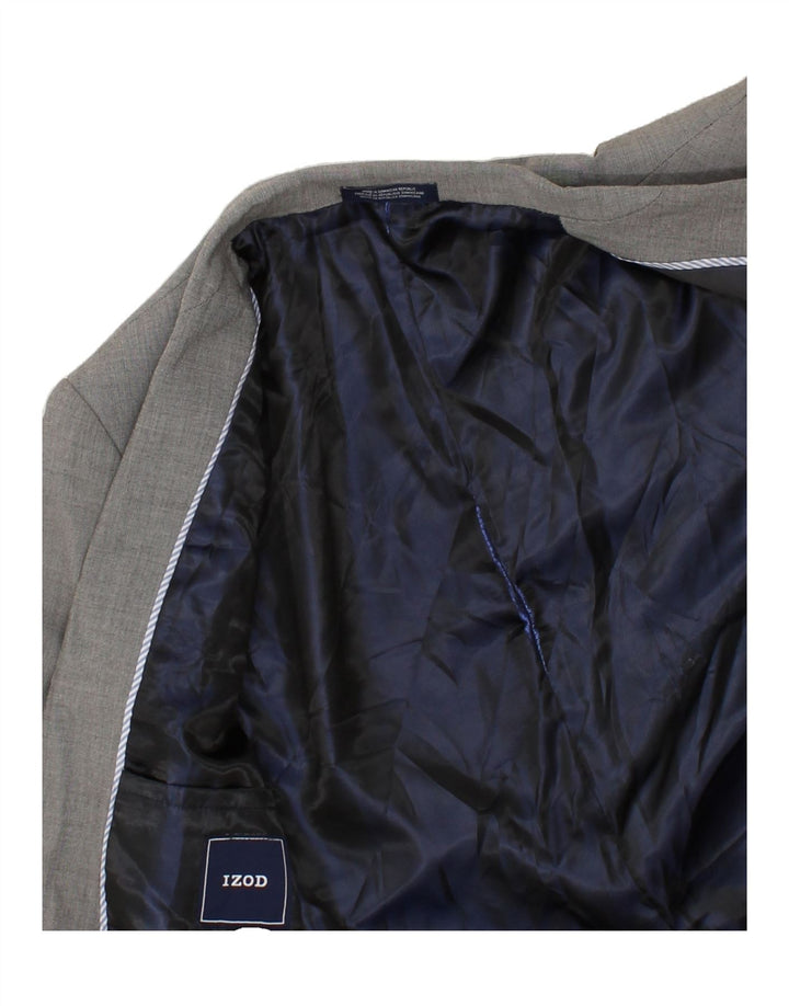 IZOD Boys 2 Button Blazer Jacket 15-16 Years Grey Polyester Vintage Izod and Second-Hand Izod from Messina Hembry 