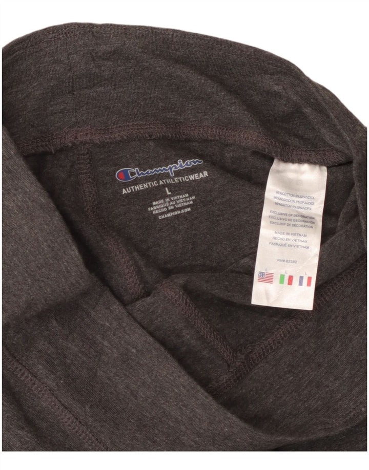 Champion Dame Grafiske Leggings UK 14 Large Grey Bomuld