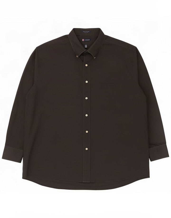 Chaps Herre Regular Fit Skjorte 2XL Sort Bomuld