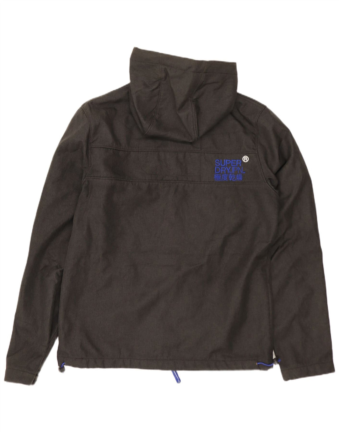 SUPERDRY Herre The Windtrekker Hooded Windbreaker Jacket UK 38 Medium Grey