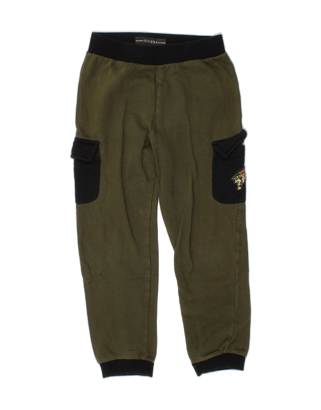 GUESS Boys Graphic Full Tracksuit 5-6 Years  Khaki Colourblock Cotton Vintage Guess and Second-Hand Guess from Messina Hembry 