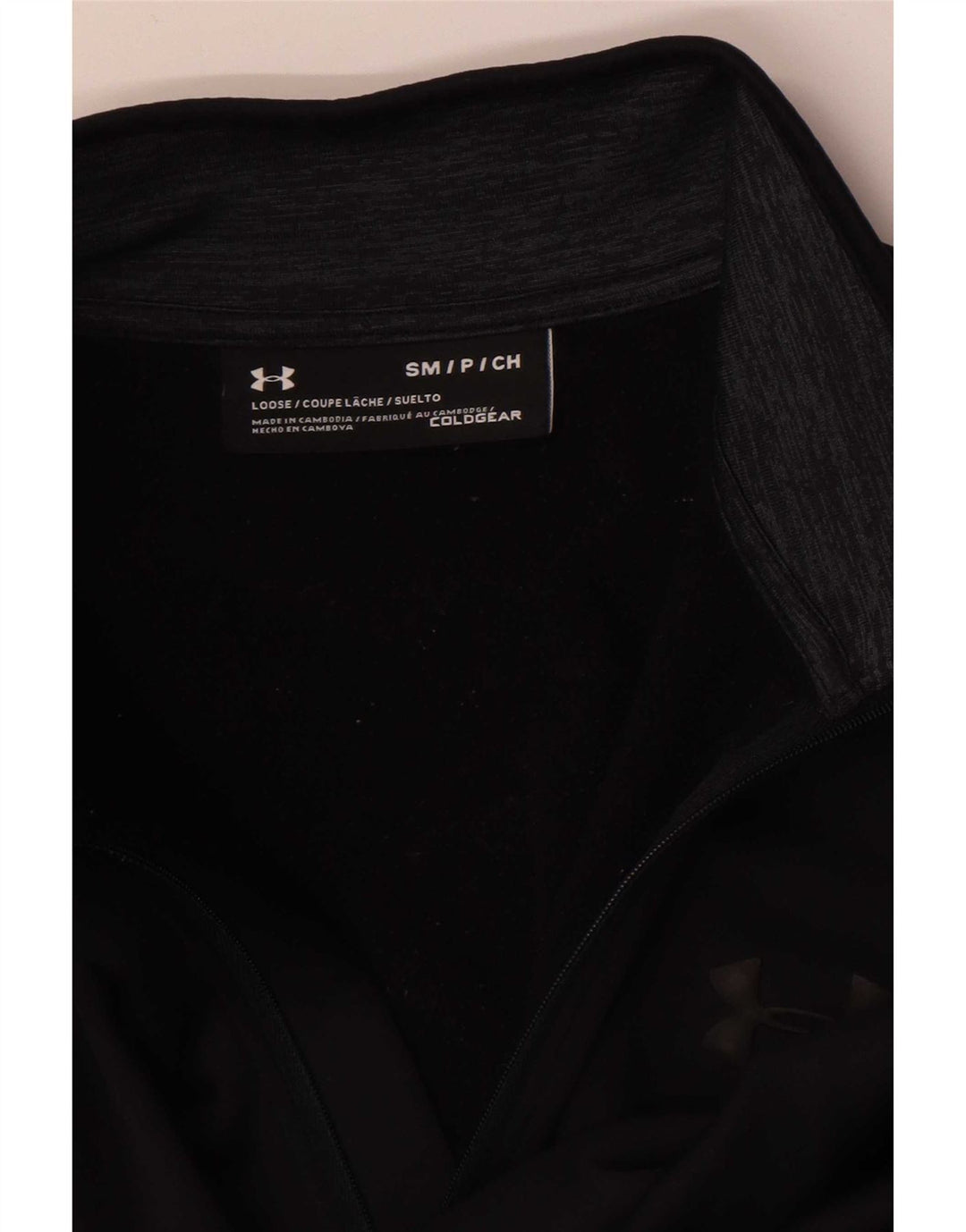 Under Armour Herre Cold Gear Zip Neck Pullover Træningsdragt Top Lille Sort