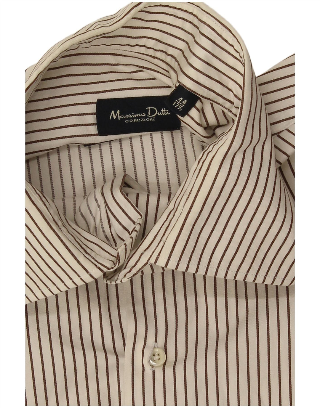 Massimo Dutti Herreskjorte str. 44 17 1/2 XL Off White Pinstripe