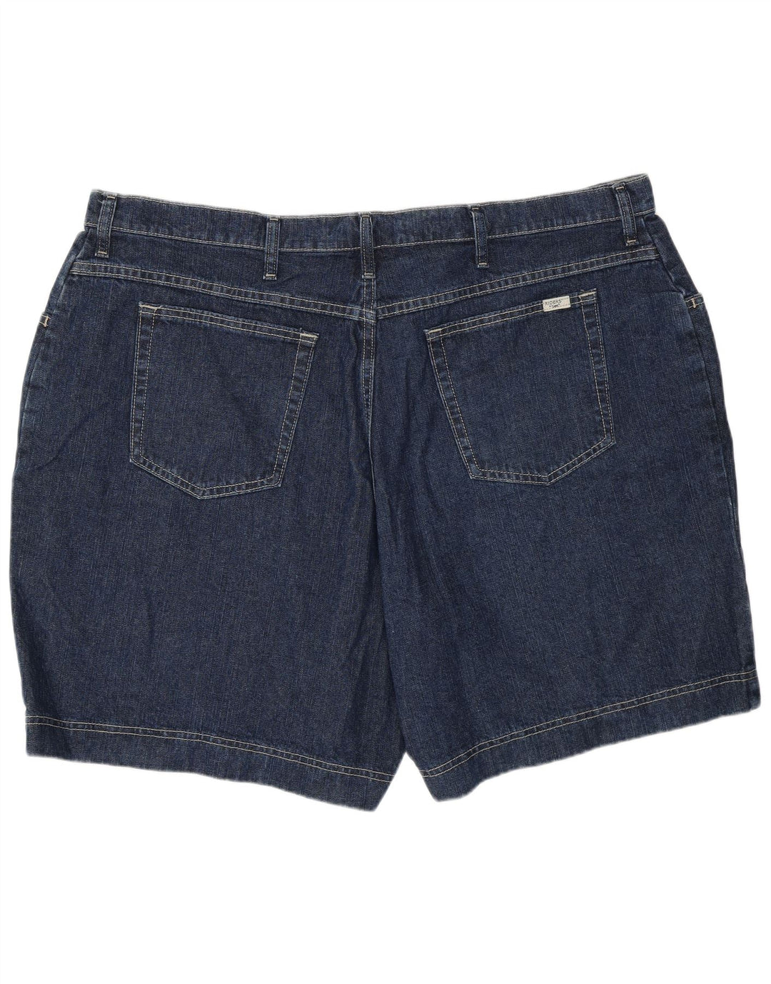 Lee Womens Riders Denim Shorts US 24 4XL W46 Navy Blue Bomuld