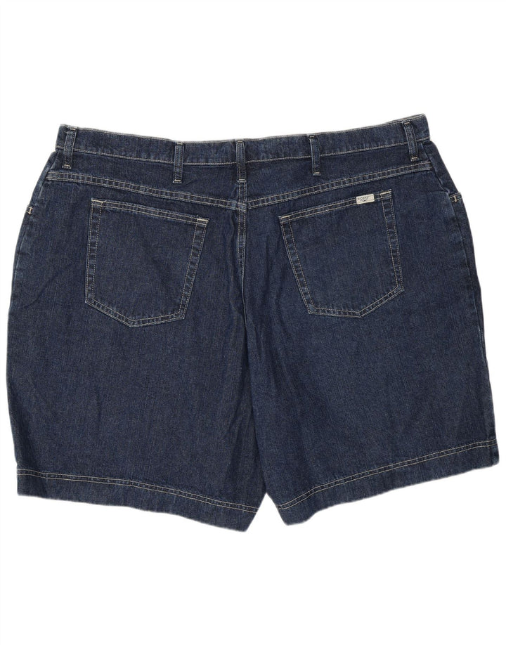 Lee Womens Riders Denim Shorts US 24 4XL W46 Navy Blue Bomuld