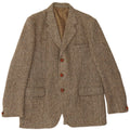 Harris Tweed Herre 3 Button Blazer Jacket UK 38 Medium Green Herringbone