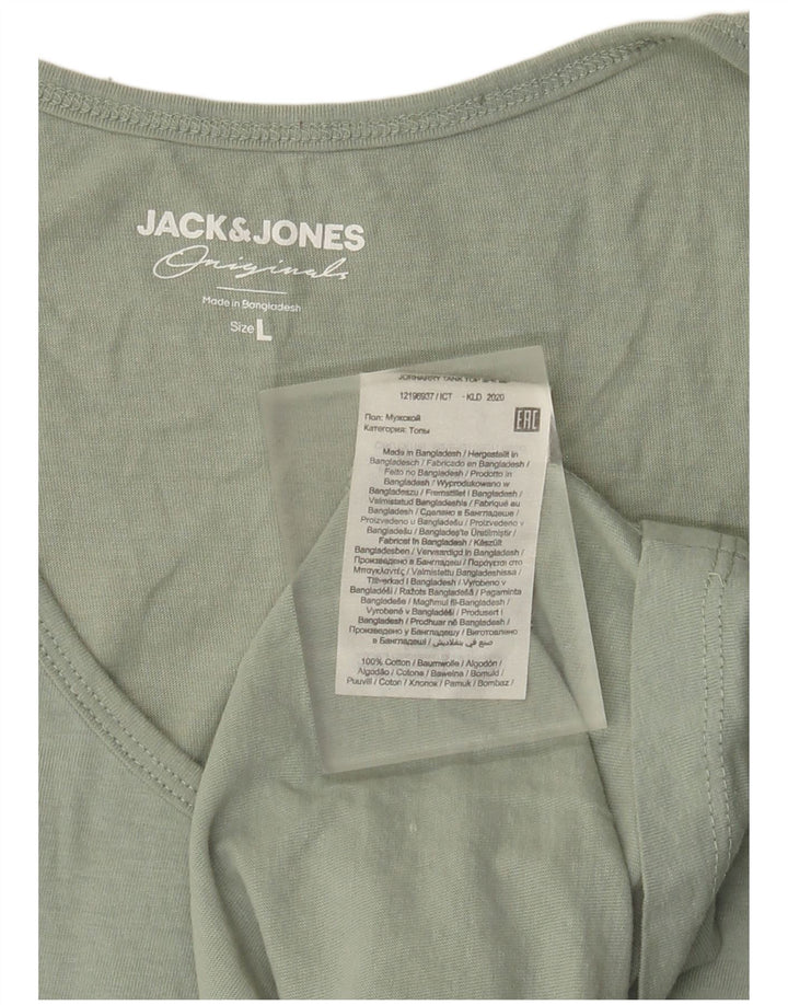 Jack & Jones Herre Grafisk Vest Top Stor Grøn Bomuld