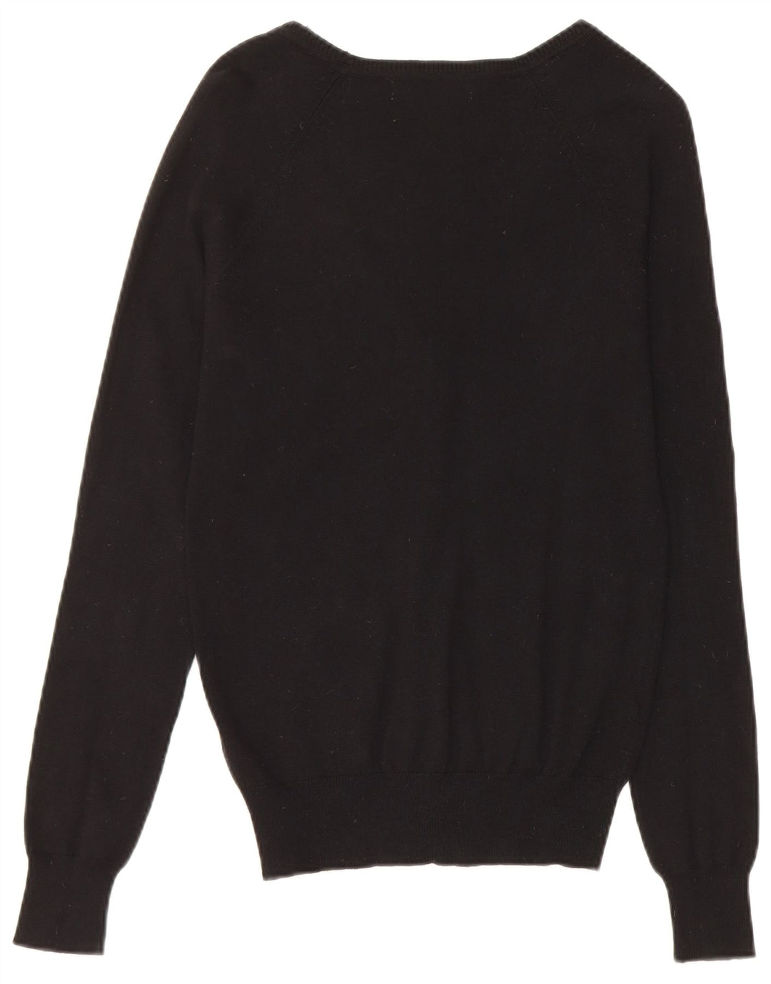 Zara Dame Cardigan Sweater UK 12 Medium Sort Bomuld