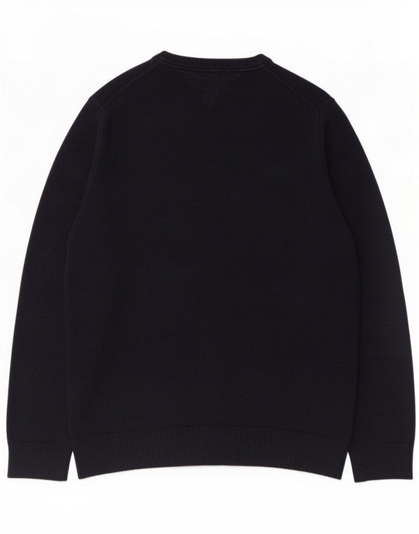 Tommy Hilfiger Herre Boat Neck sweater Medium Navy Blue Cotton