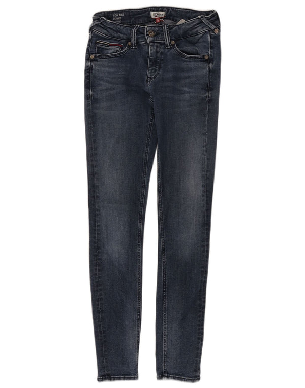 TOMMY HILFIGER Dame Sophie Skinny Jeans med lav talje W27 L30 blå bomuld