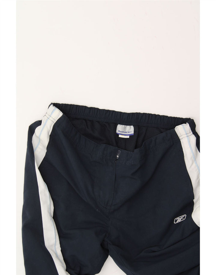 REEBOK Womens Tracksuit Trousers UK 12 Medium  Navy Blue Polyester Vintage Reebok and Second-Hand Reebok from Messina Hembry 