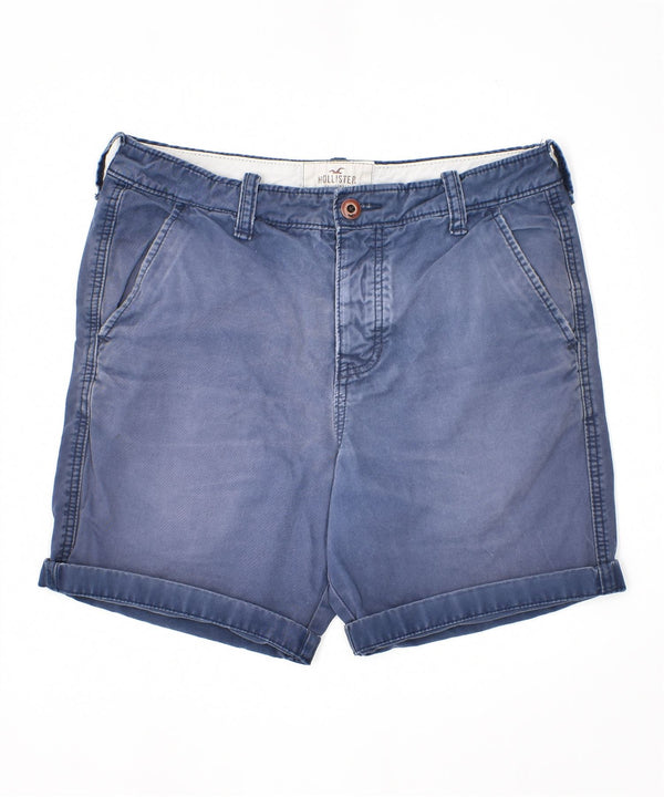 HOLLISTER Chino Shorts til mænd W32 Medium Blue Bomuld