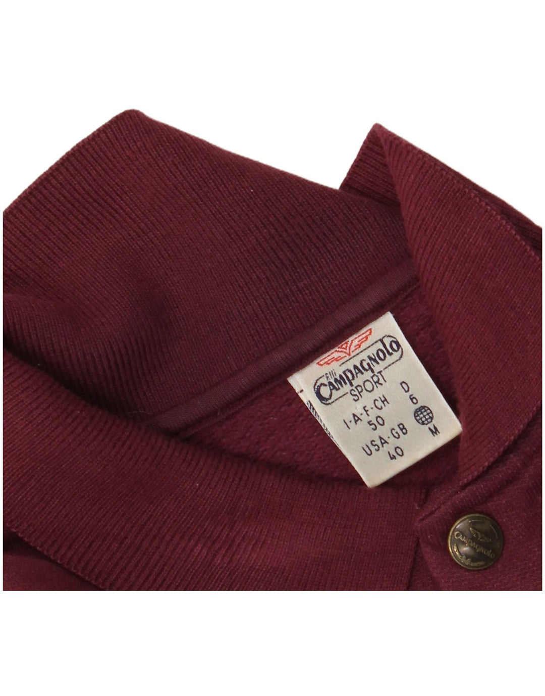 F.LLI Campagnolo Herre Grafisk Sweatshirt Jumper UK 40 Medium Burgundy