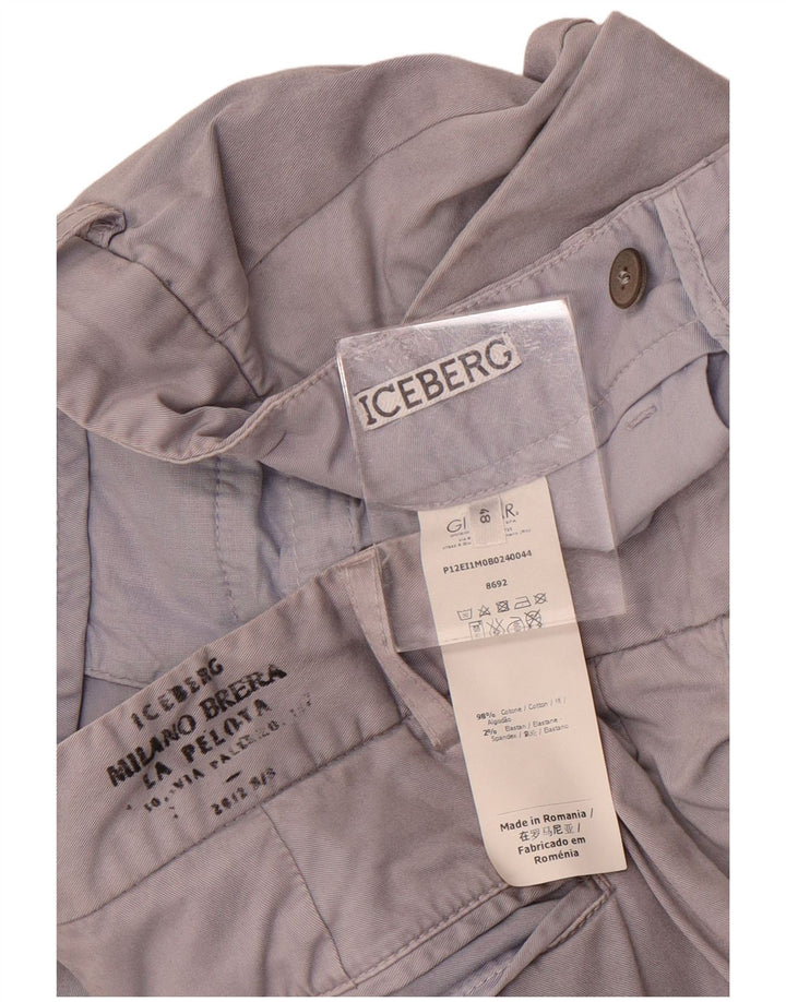 Iceberg Herre Slim Chino Bukser IT 48 Medium W32 L34 Grå Bomuld