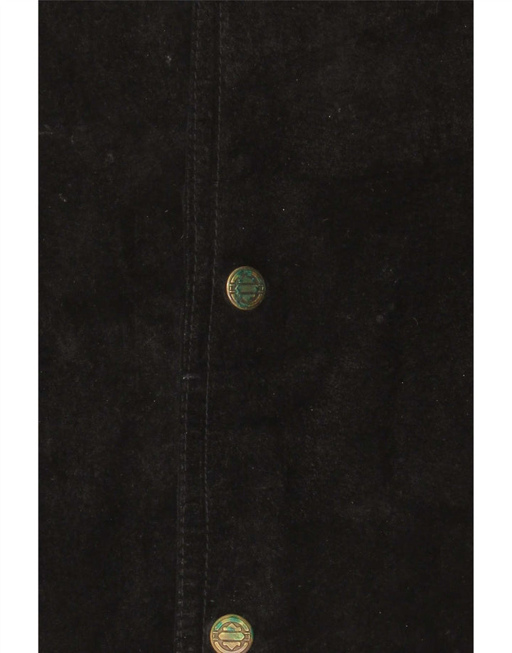 Pionier herre ruskind vest 4XL sort