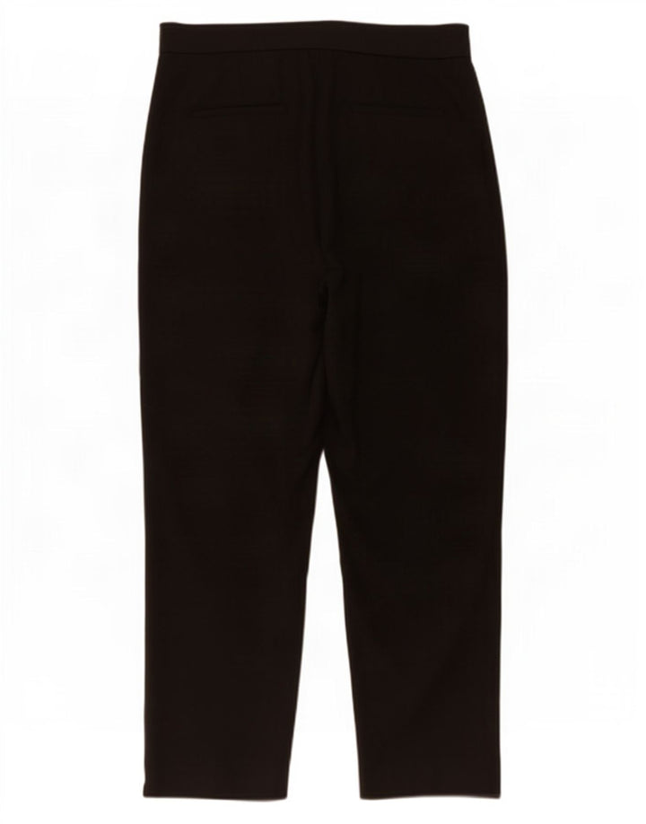 J. Crew Dame Kate Cropped Trousers US 8 Medium W32 L25 Black Bomuld