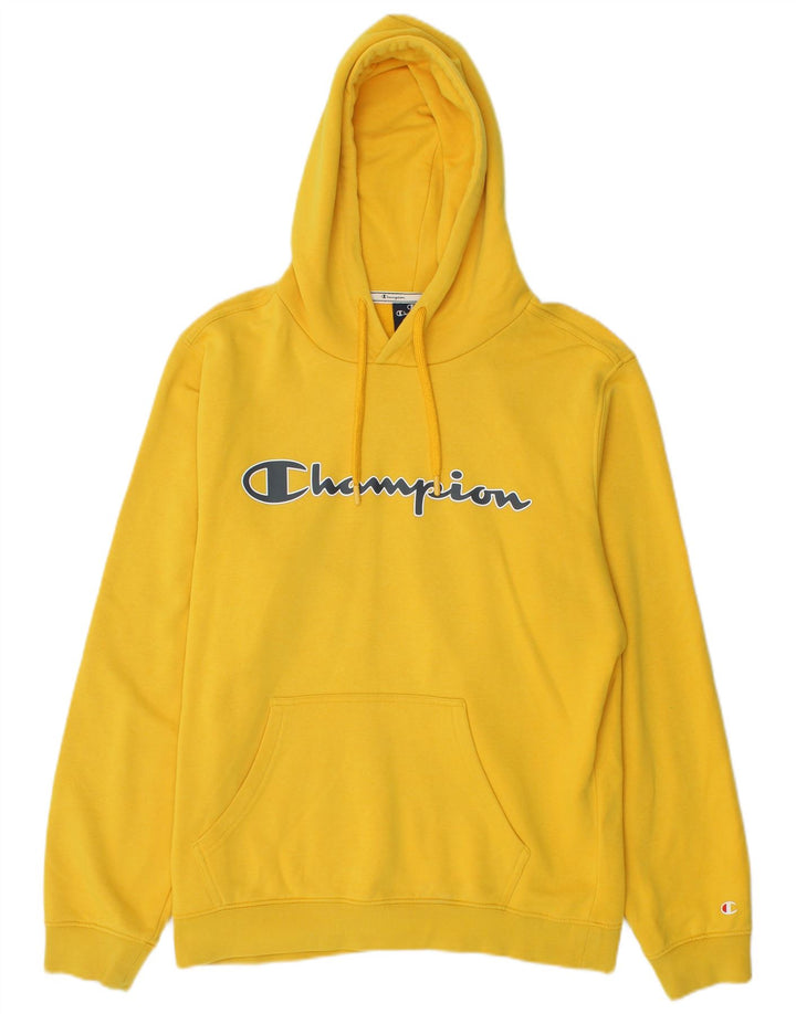 Champion Herre grafisk hættetrøje Jumper Medium Gul Bomuld
