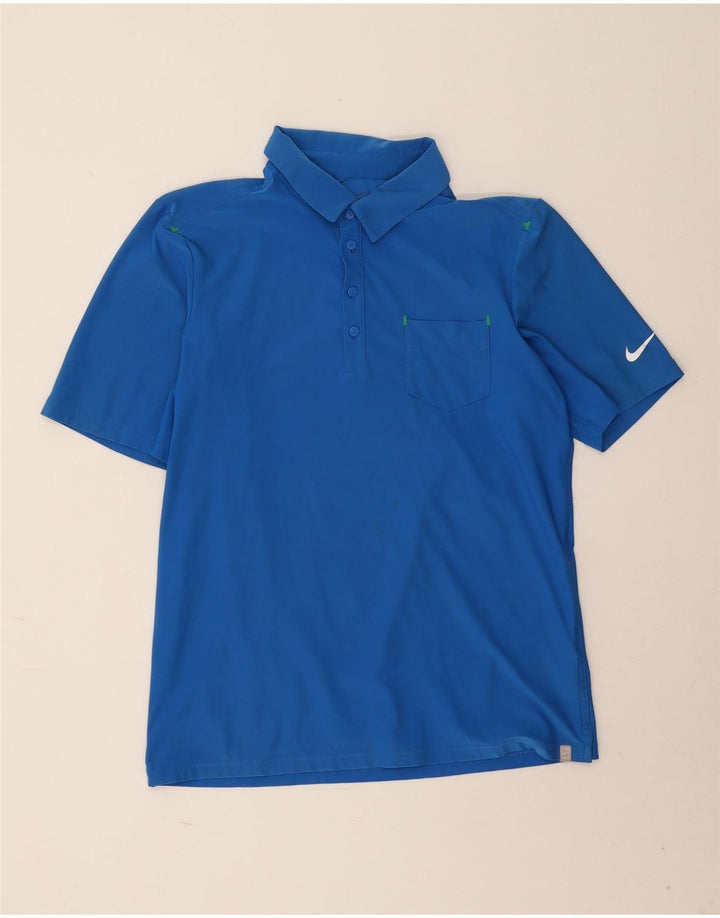 Nike Dri Fit poloshirt til mænd mellemblå polyester