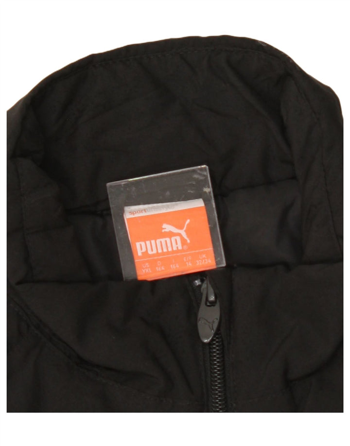 PUMA Boys Padded Coat 13-14 Years Black Vintage Puma and Second-Hand Puma from Messina Hembry 