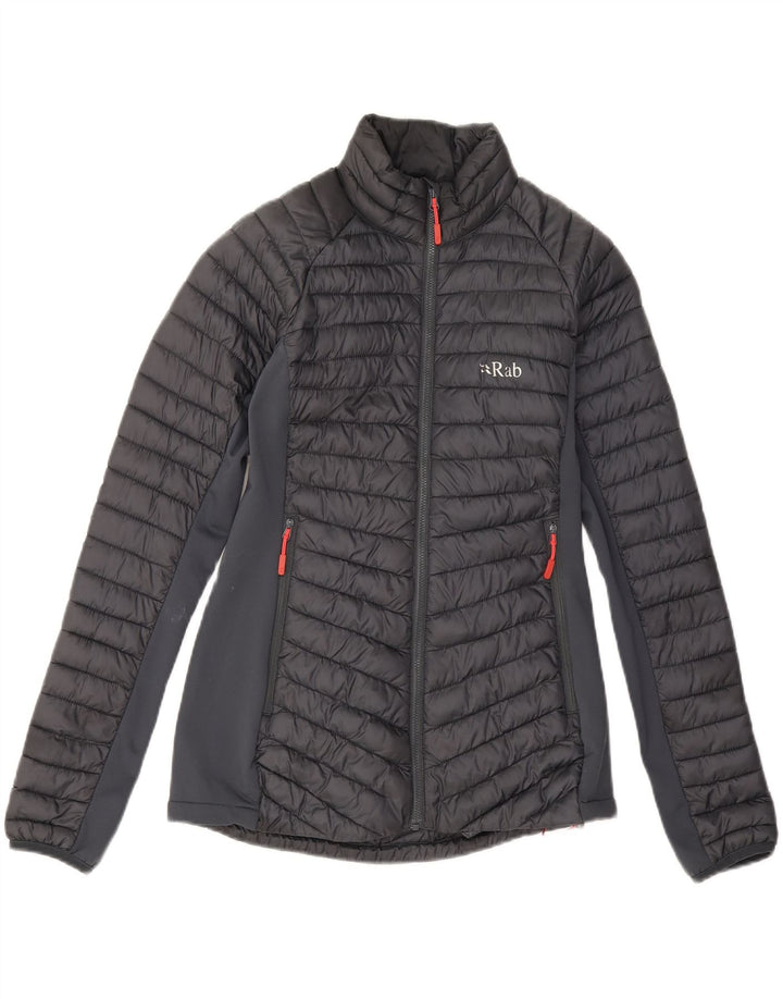 Rab Dame Oversized Polstret Jakke UK 10 Lille Grå Polyamid