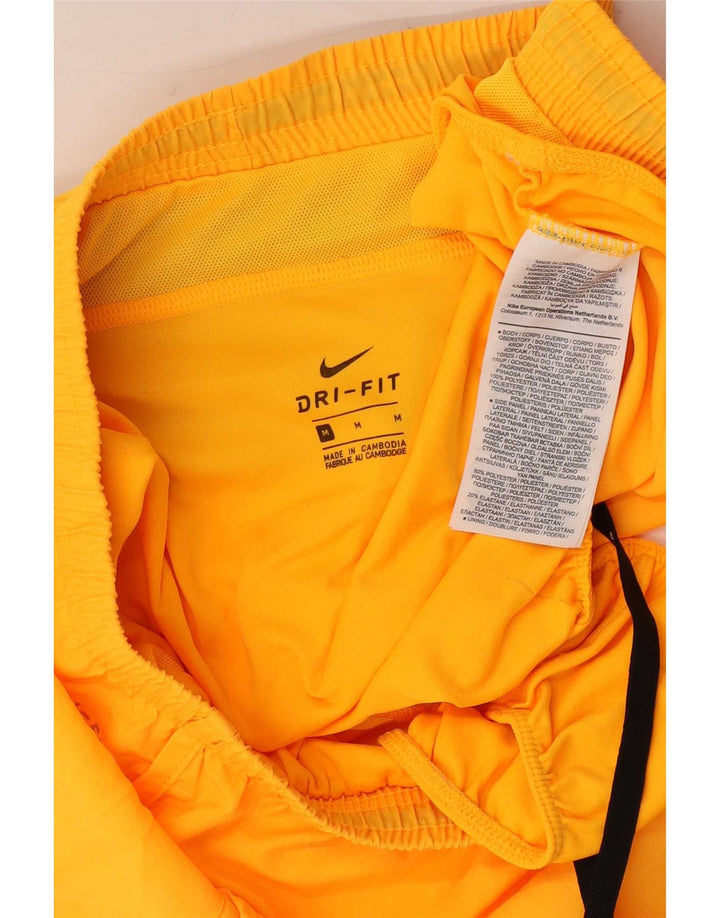 Nike Dame Dri Fit sportsshorts UK 14 Medium Orange Polyester