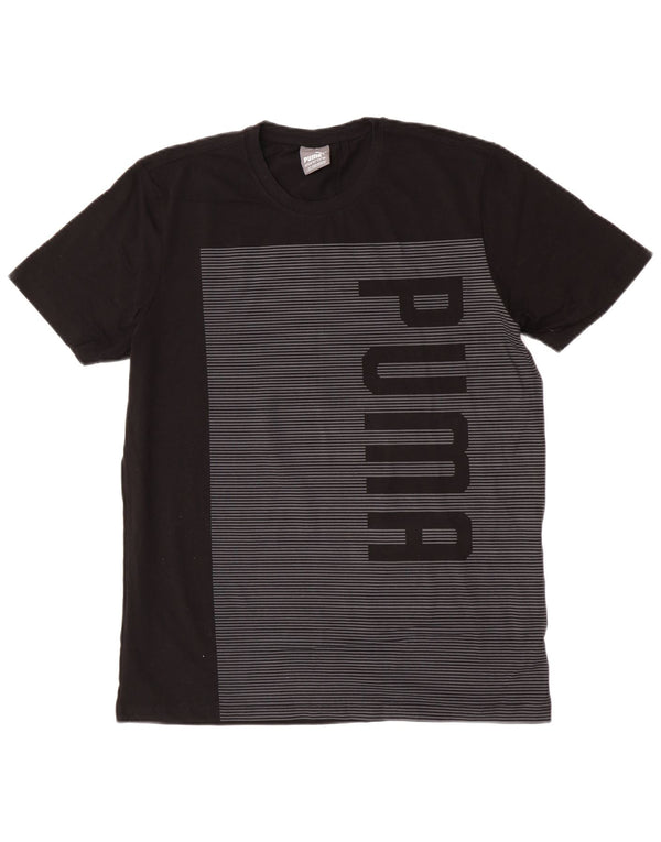 Puma Boys Regular Fit grafisk T-shirt top 15-16 år 2XL sort nålestribe