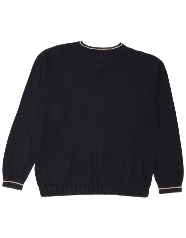 CHAPS Herre V-hals sweater XL Marineblå Bomuld