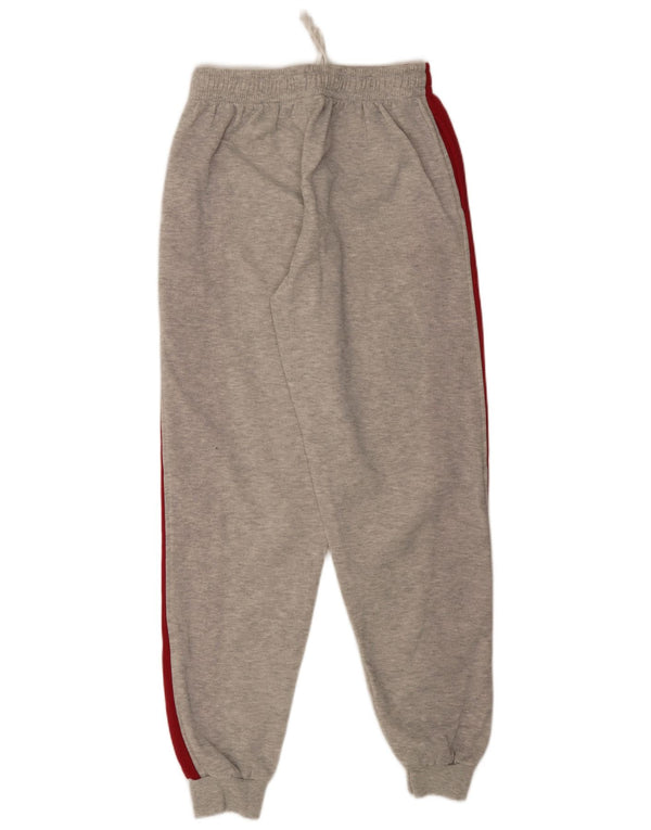 Vintage kvinders grafiske træningsdragt Bukser Joggers UK 6 XS Grå Colourblock
