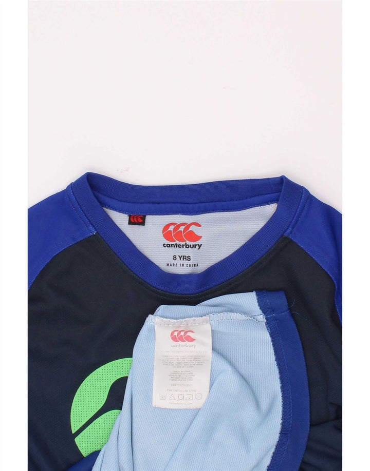 Canterbury Boys Grafisk T-Shirt Top 7-8 år Blå Polyester