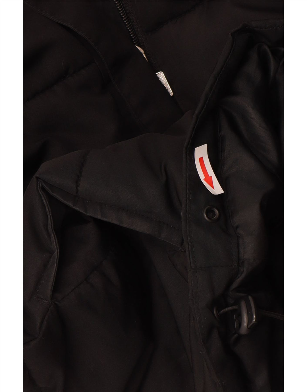 Ellesse Dame Oversized hættepolstret jakke UK 8 Small Black Polyester
