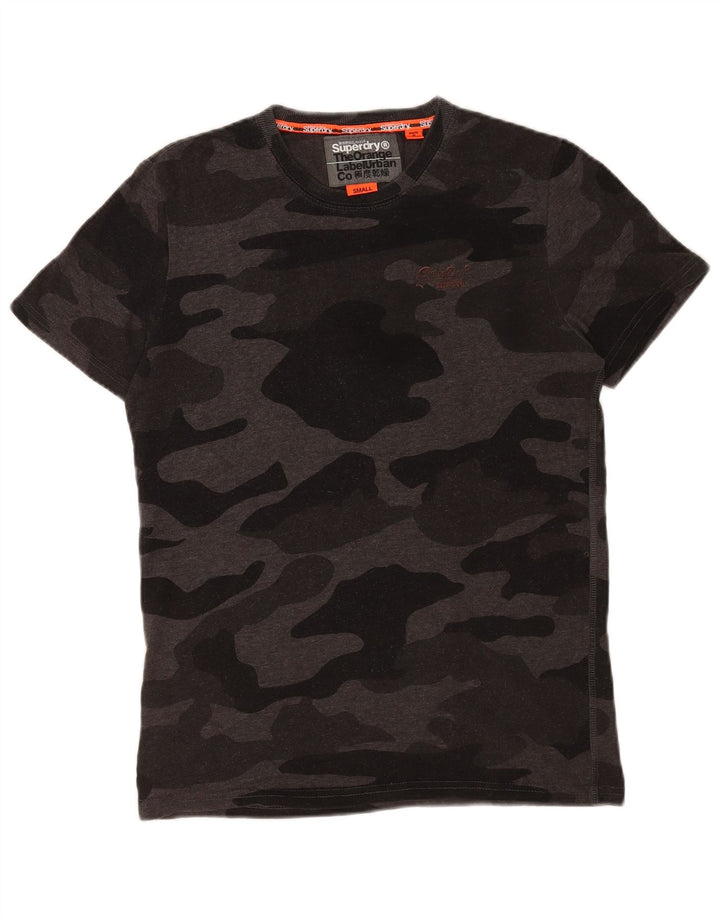 Superdry T-shirt top til mænd, lille grå bomuld