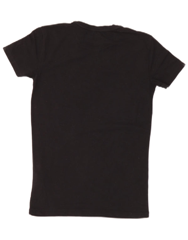 Emporio Armani Herre grafisk T-shirt Top Medium Sort Bomuld