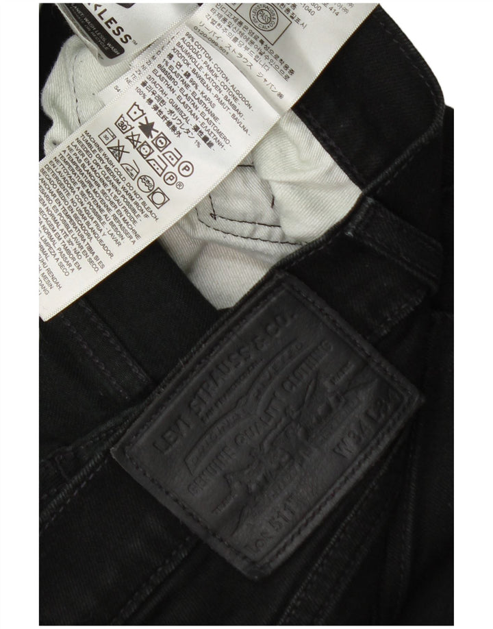 Levi's Herre 511 Slim Jeans W34 L34 Sort Bomuld